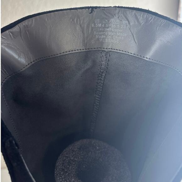 OTK Black Suede Slouchy Over the Knee Boots Comfort Dr. Scholl’s Message Sz. 6.5 - Picture 12 of 12